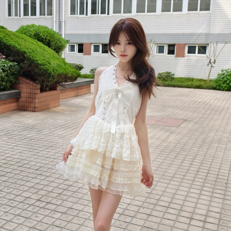 ZHUDIMEI Puffy Cake Short Skirt Women's-3