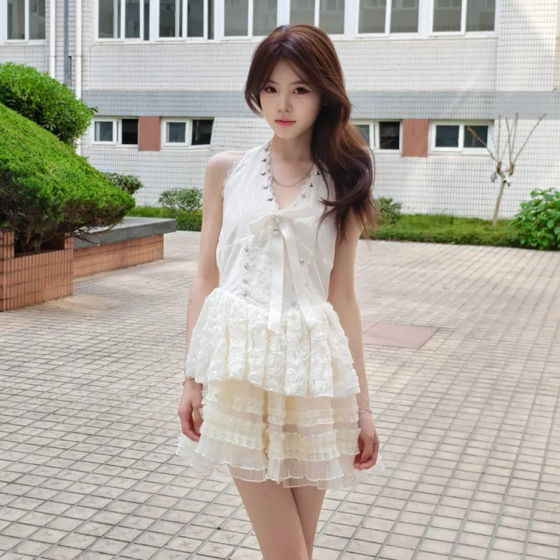 ZHUDIMEI Puffy Cake Short Skirt Women's-2