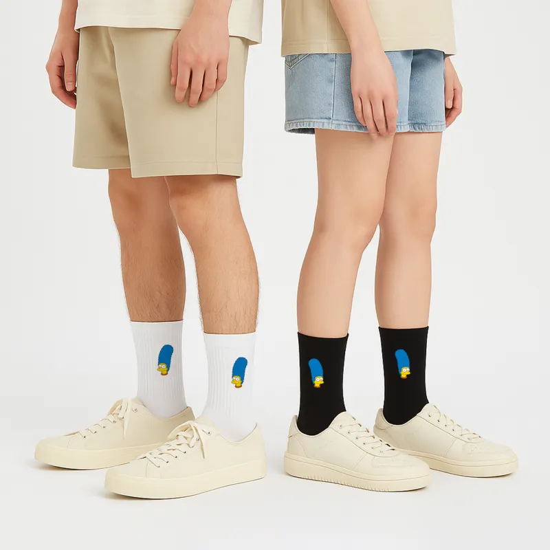 The Simpsons Mid Calf Socks Unisex 1 Pack Shopping Bag-10