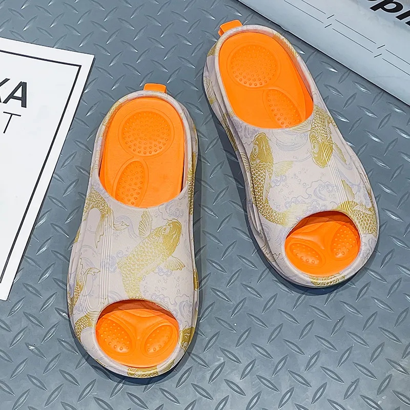 Colorful Creations EVA Quiet Slip Resistant Odor Resistant Abrasion Resistant Slide Slippers Men's Box-17