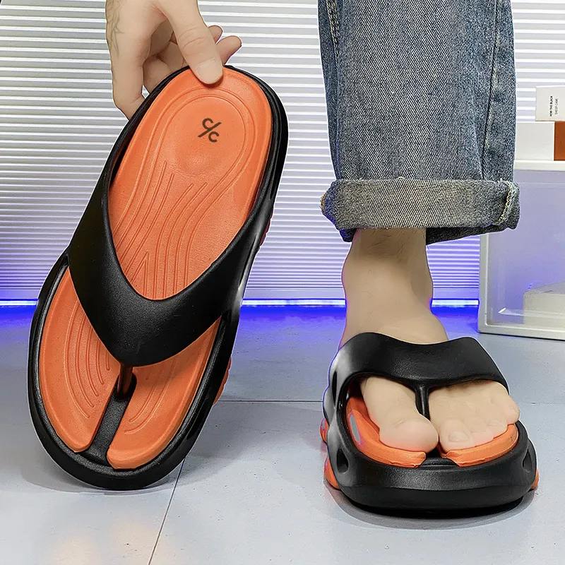 Colorful Creations EVA Cut Out Antibacterial Slip Resistant Abrasion Resistant Quiet Flip Flops Men's-17