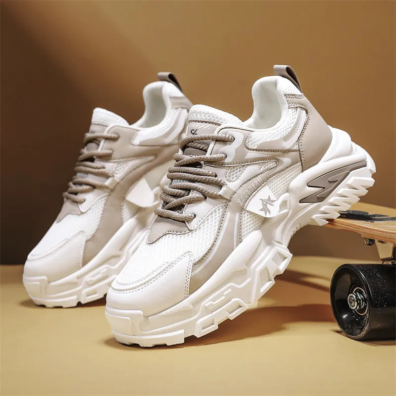 Colorful Creations Height Increasing Abrasion Resistant Lightweight Slip Resistant Low Top Chunky Sneakers Men's-3