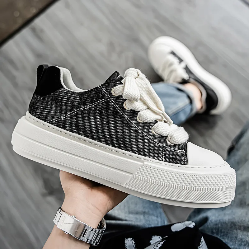 Colorful Creations Slip Resistant, Abrasion Resistant, Breathable, Height Increasing Low Top Canvas Shoes Men's Box-4