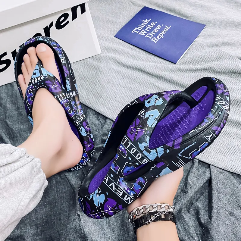Colorful Creations EVA Quiet Odor Resistant Abrasion Resistant Slip Resistant Flip Flops Unisex Box-14