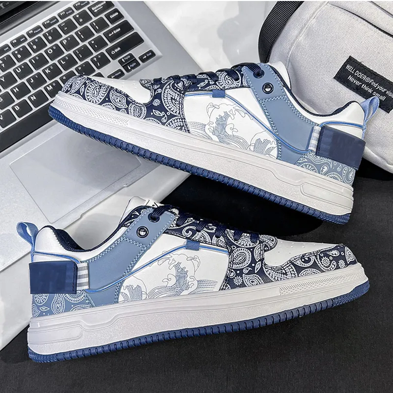 Colorful Creations Height Increasing Abrasion Resistant Breathable Slip Resistant Low Top Skateboard Shoes Men's Box-2