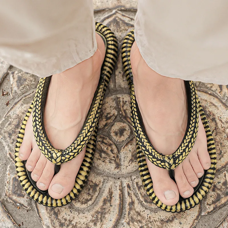 Colorful Creations EVA Abrasion Resistant Slip Resistant Flip Flops Unisex Bronze-2