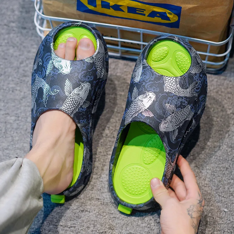 Colorful Creations EVA Quiet Slip Resistant Odor Resistant Abrasion Resistant Slide Slippers Men's Box-5