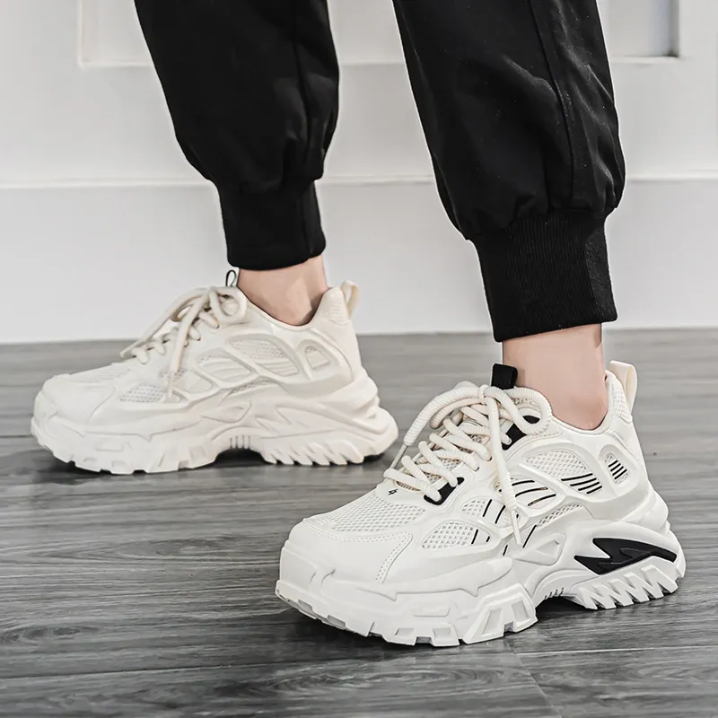 Colorful Creations Slip Resistant, Breathable, Lightweight, Height Increasing Low Top Chunky Sneakers Men's Box-16