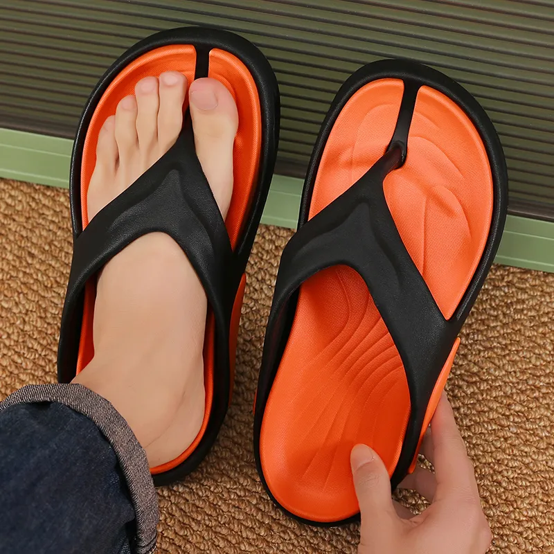 Colorful Creations Quiet Abrasion Resistant Slip Resistant Flip Flops Men's Box-2