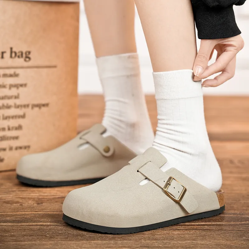 Colorful Creations Cork Sole Odor Resistant Abrasion Resistant Slip Resistant Closed Toe Slippers Unisex-16