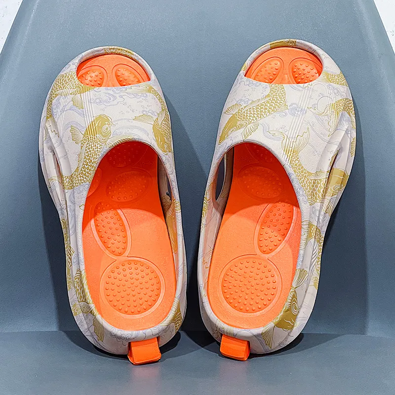 Colorful Creations EVA Quiet Slip Resistant Odor Resistant Abrasion Resistant Slide Slippers Men's Box-16