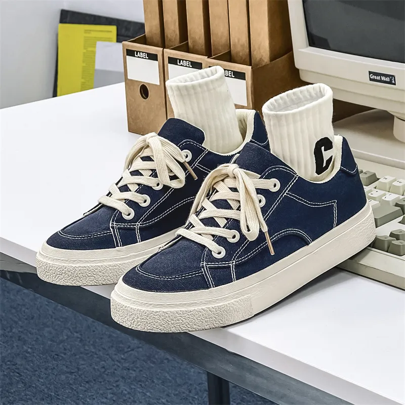 Colorful Creations Wear resistant, Lightweight, Breathable, And Non slip. Low Top Canvas Shoes Men's-7