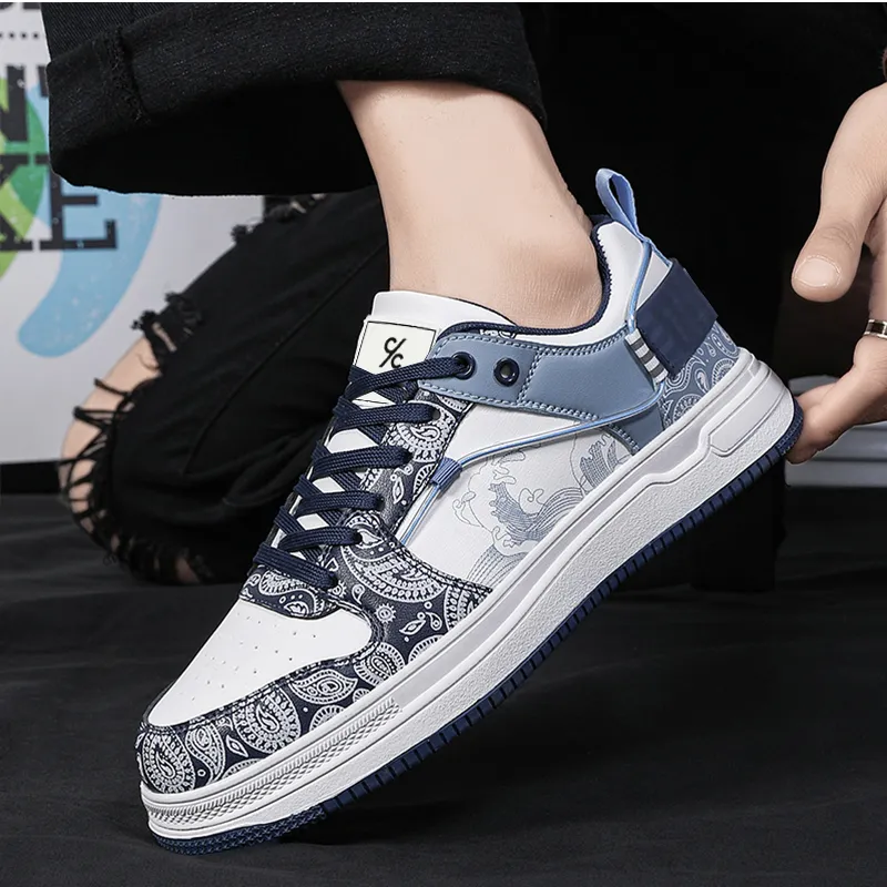 Colorful Creations Height Increasing Abrasion Resistant Breathable Slip Resistant Low Top Skateboard Shoes Men's Box-3
