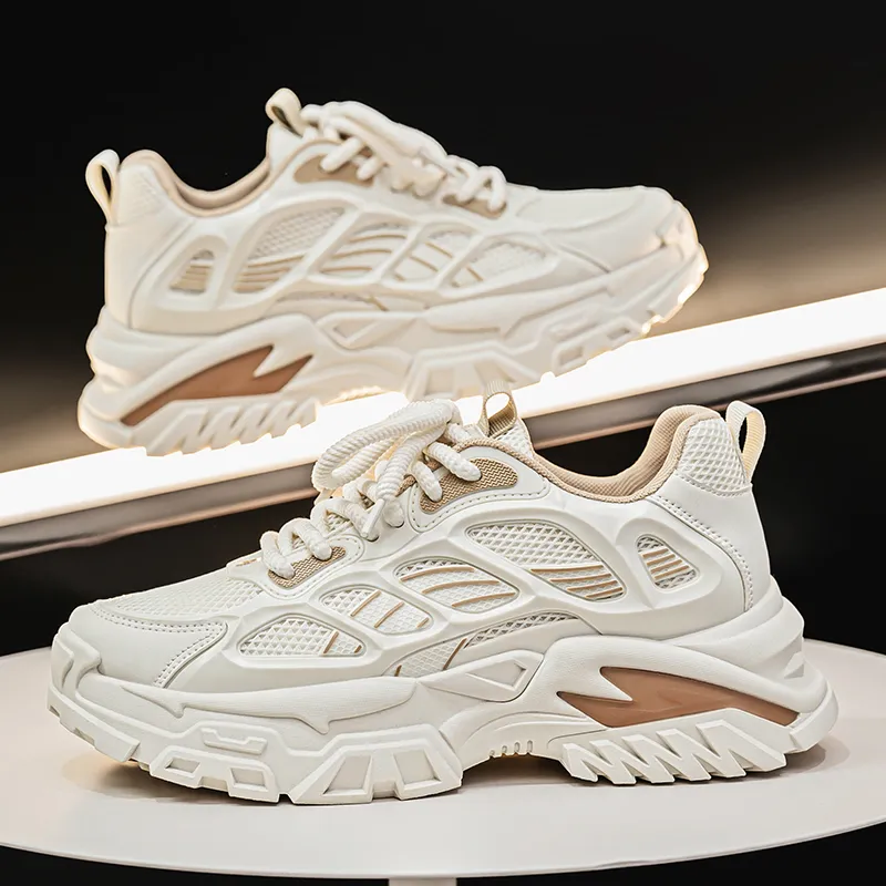 Colorful Creations Slip Resistant, Breathable, Lightweight, Height Increasing Low Top Chunky Sneakers Men's Box-9