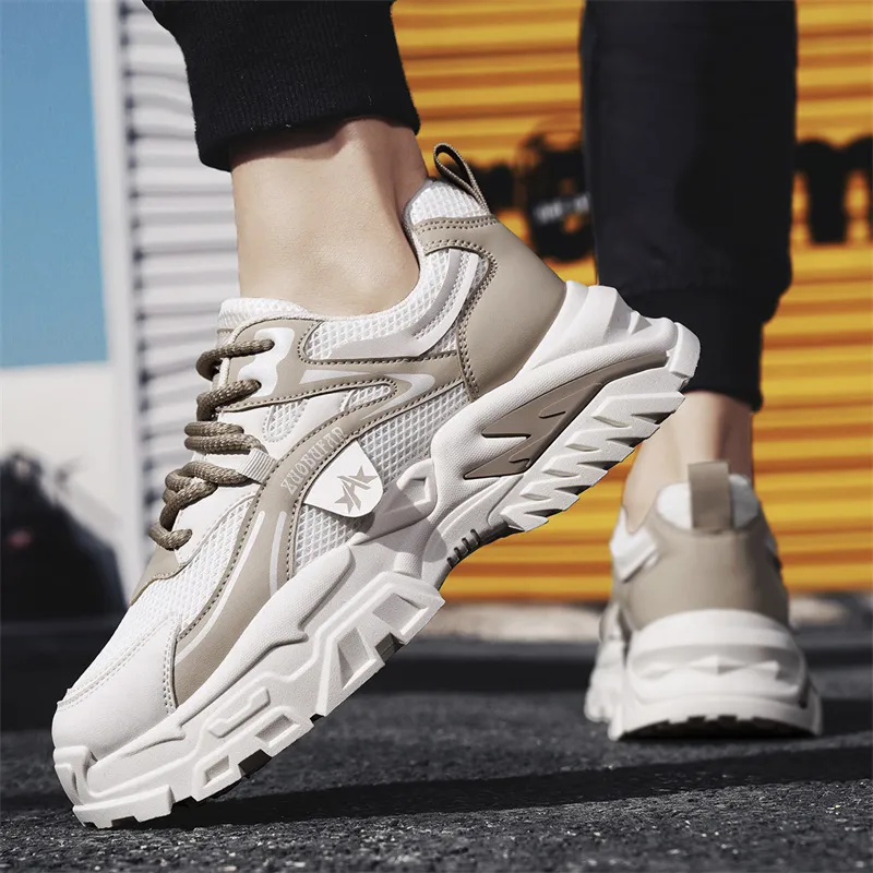 Colorful Creations Height Increasing Abrasion Resistant Lightweight Slip Resistant Low Top Chunky Sneakers Men's-4