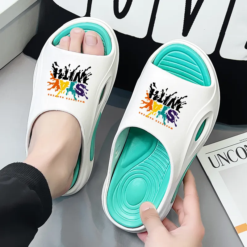 Colorful Creations EVA Cut Out Slip Resistant Abrasion Resistant Odor Resistant Quiet Slide Slippers Unisex-11