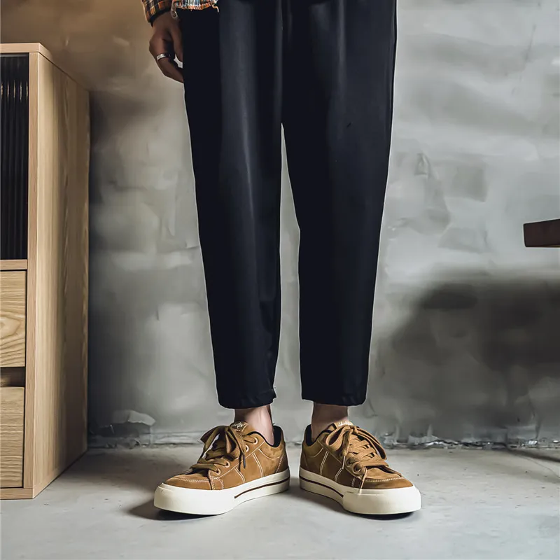 Colorful Creations Skateboard Shoes Men Low Top Black/Camel/Army Green-7