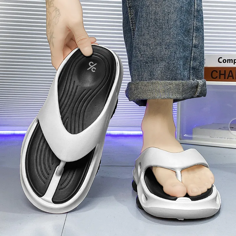 Colorful Creations EVA Cut Out Antibacterial Slip Resistant Abrasion Resistant Quiet Flip Flops Men's-2