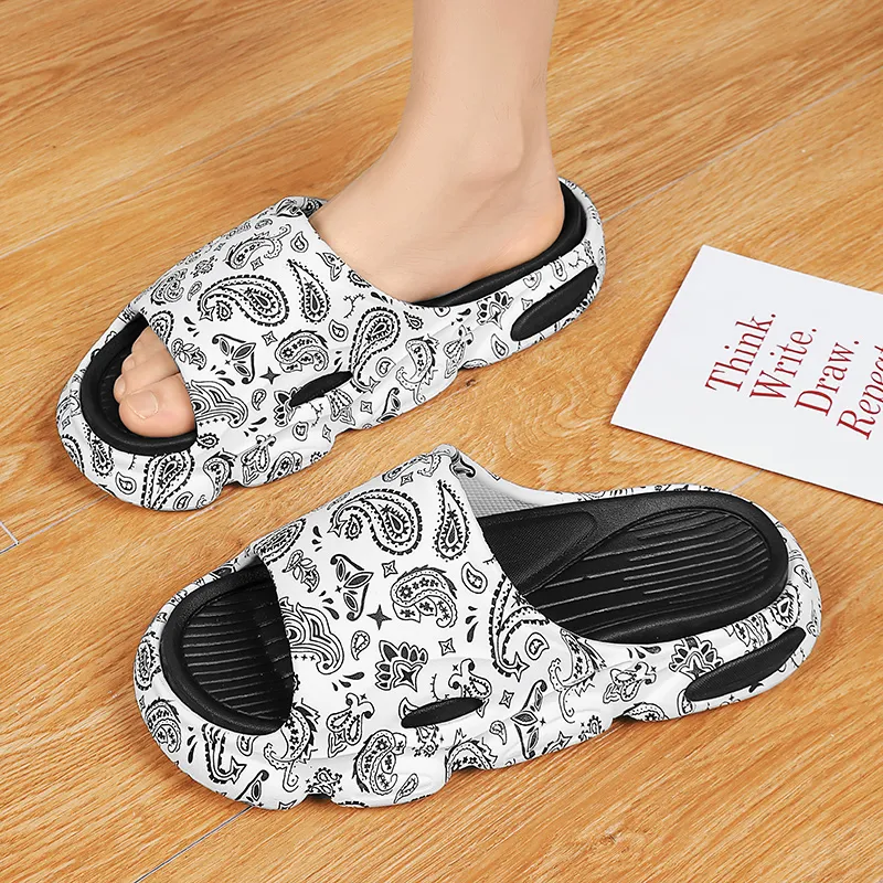 Colorful Creations EVA Cut Out Quiet Slip Resistant Odor Resistant Abrasion Resistant Slide Slippers Unisex-12