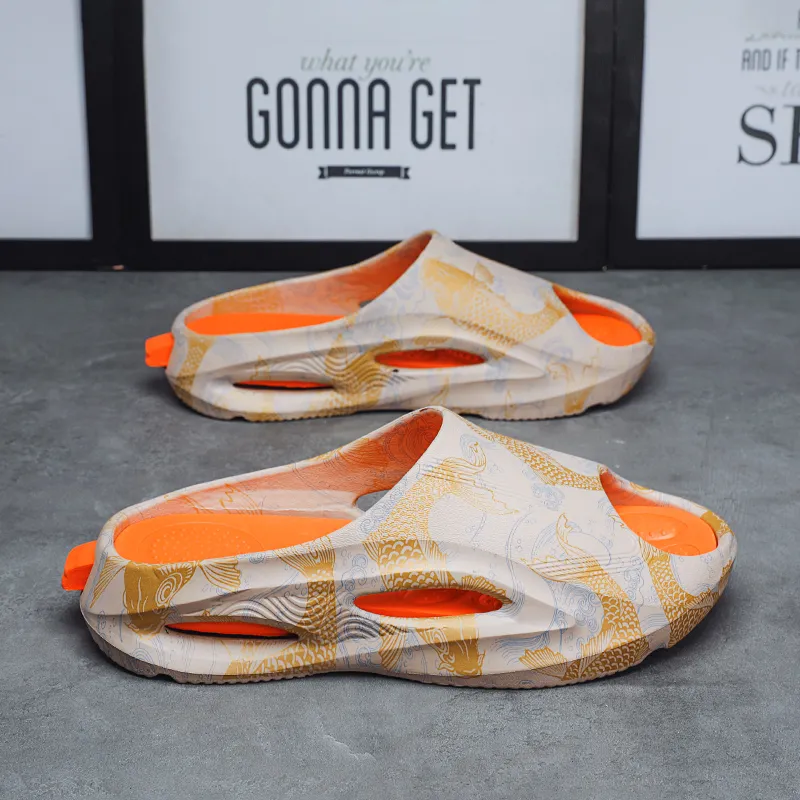 Colorful Creations EVA Quiet Slip Resistant Odor Resistant Abrasion Resistant Slide Slippers Men's Box-15