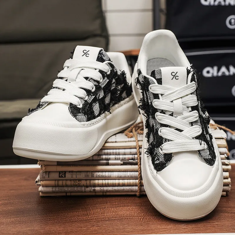 Colorful Creations Slip Resistant, Breathable, Lightweight, Height Increasing Low Top Casual Shoes Men's-8