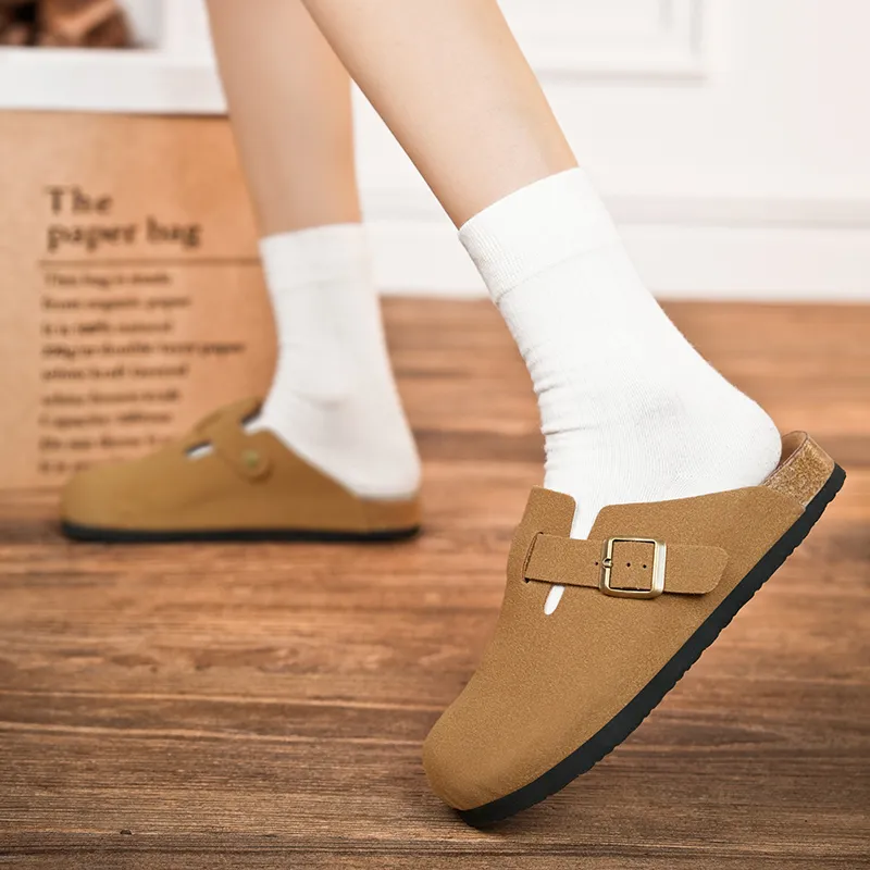Colorful Creations Cork Sole Odor Resistant Abrasion Resistant Slip Resistant Closed Toe Slippers Unisex-1
