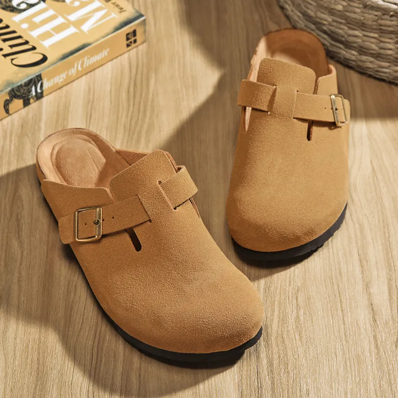 Colorful Creations Cork Sole Odor Resistant Abrasion Resistant Slip Resistant Closed Toe Slippers Unisex-2