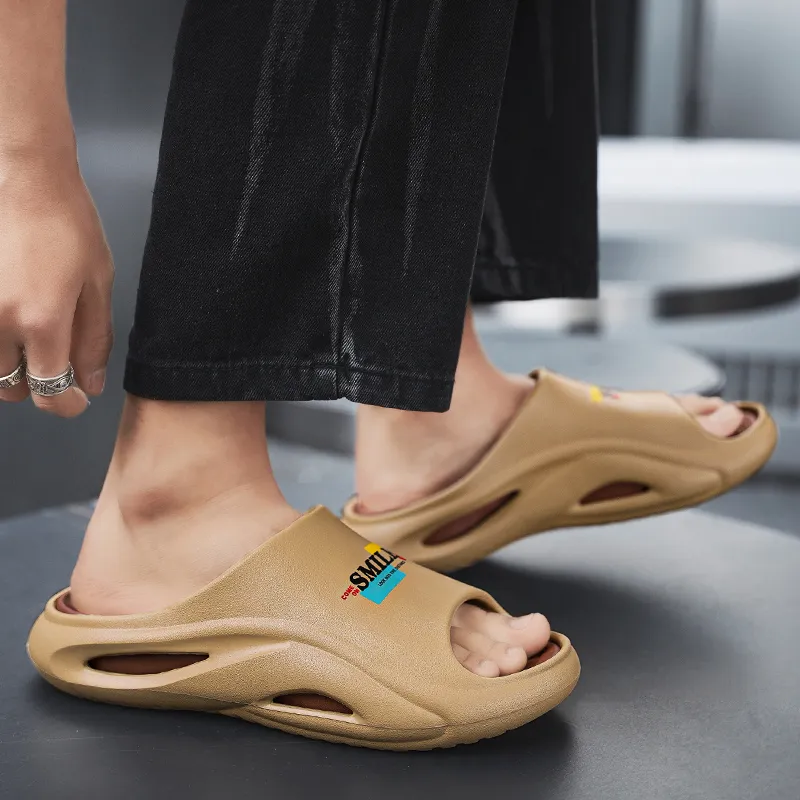 Colorful Creations EVA Slip Resistant Abrasion Resistant Quiet Slide Slippers Men's-22