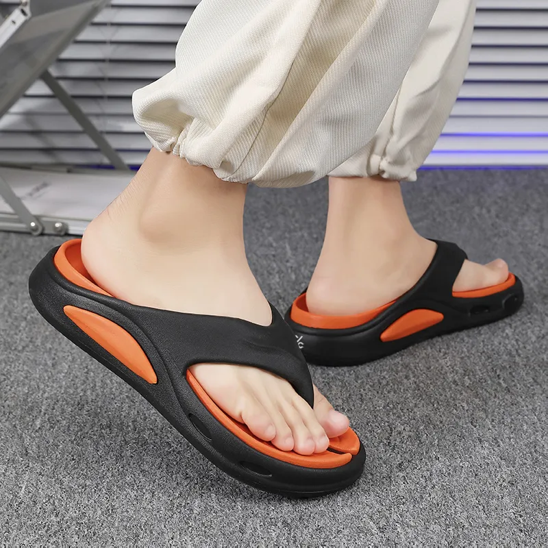 Colorful Creations Quiet Abrasion Resistant Slip Resistant Flip Flops Men's Box-3