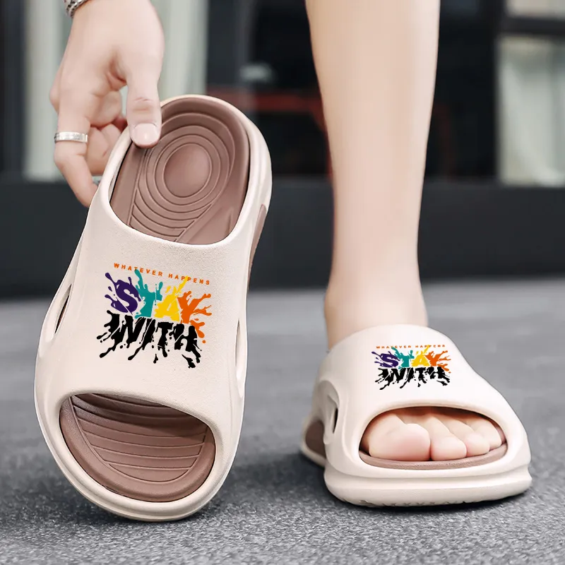 Colorful Creations EVA Cut Out Slip Resistant Abrasion Resistant Odor Resistant Quiet Slide Slippers Unisex-28