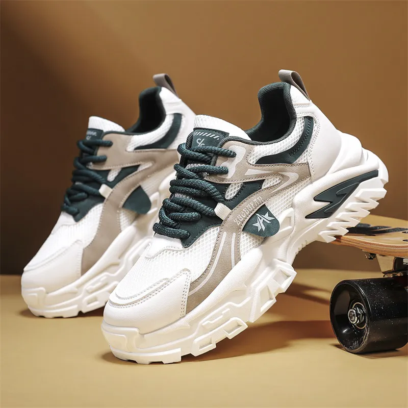 Colorful Creations Height Increasing Abrasion Resistant Lightweight Slip Resistant Low Top Chunky Sneakers Men's-9
