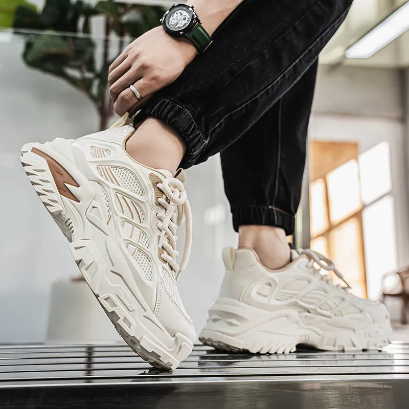 Colorful Creations Slip Resistant, Breathable, Lightweight, Height Increasing Low Top Chunky Sneakers Men's Box-10