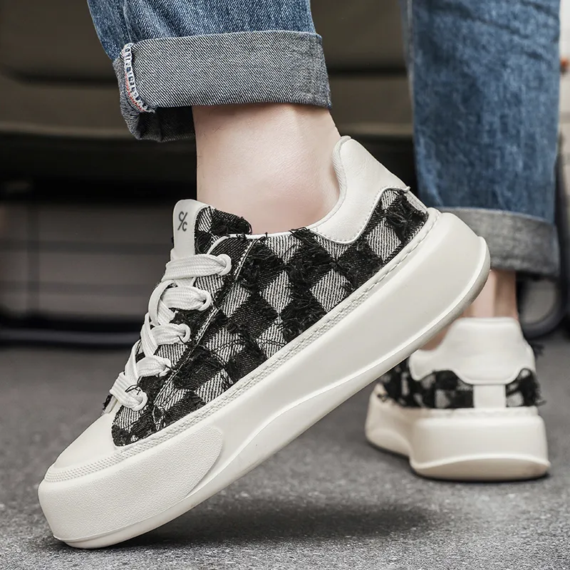 Colorful Creations Slip Resistant, Breathable, Lightweight, Height Increasing Low Top Casual Shoes Men's-9