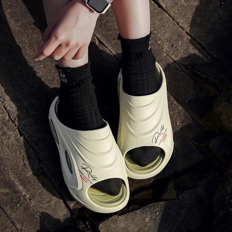 Colorful Creations EVA Cut Out Slip Resistant Abrasion Resistant Quiet Slide Slippers Unisex-12