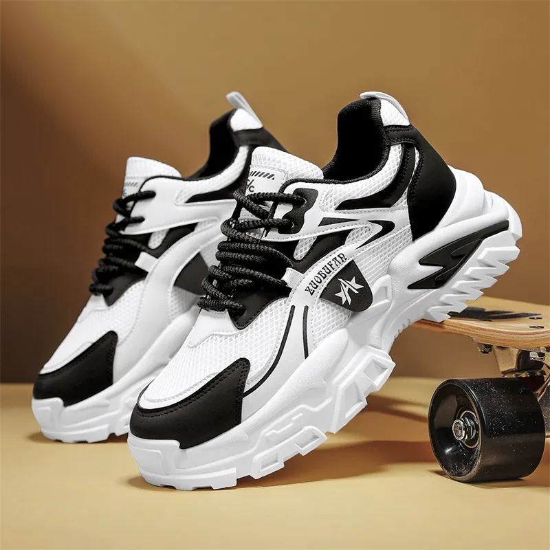 Colorful Creations Height Increasing Abrasion Resistant Lightweight Slip Resistant Low Top Chunky Sneakers Men's-15