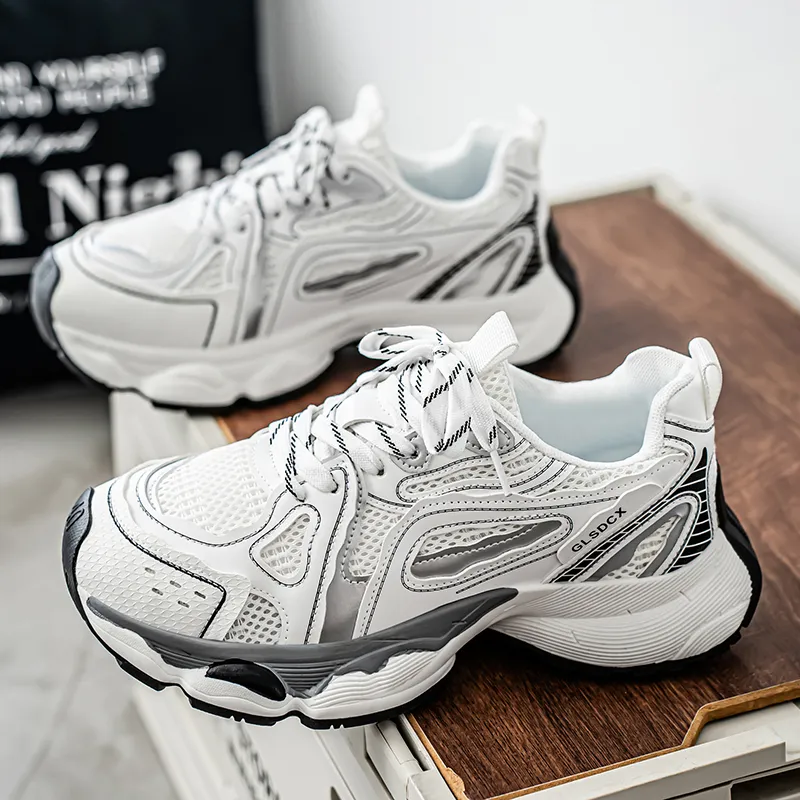 Colorful Creations Slip Resistant, Abrasion Resistant, Breathable, Height Increasing Low Top Chunky Sneakers Men's-11