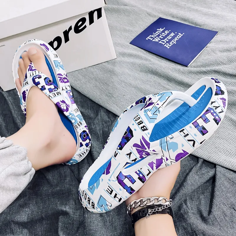 Colorful Creations EVA Quiet Odor Resistant Abrasion Resistant Slip Resistant Flip Flops Unisex Box-8