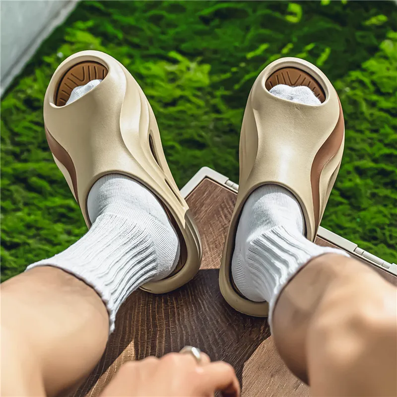 Colorful Creations EVA Slip Resistant Abrasion Resistant Quiet Slide Slippers Men's-20
