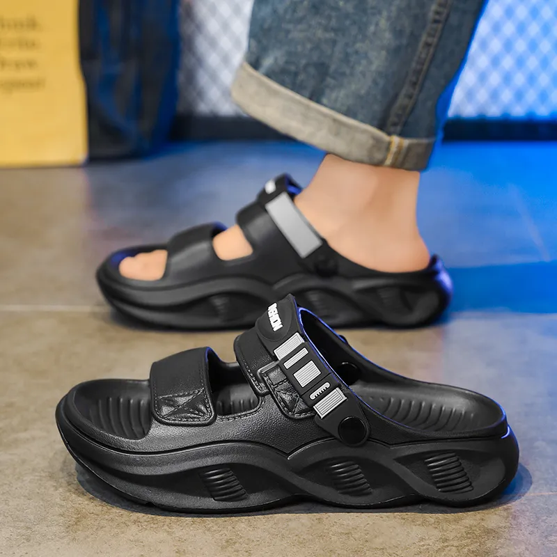Colorful Creations EVA Cut Out Quiet, Slip Resistant, Odor Resistant Massage Mat Slide Slippers Men's-13