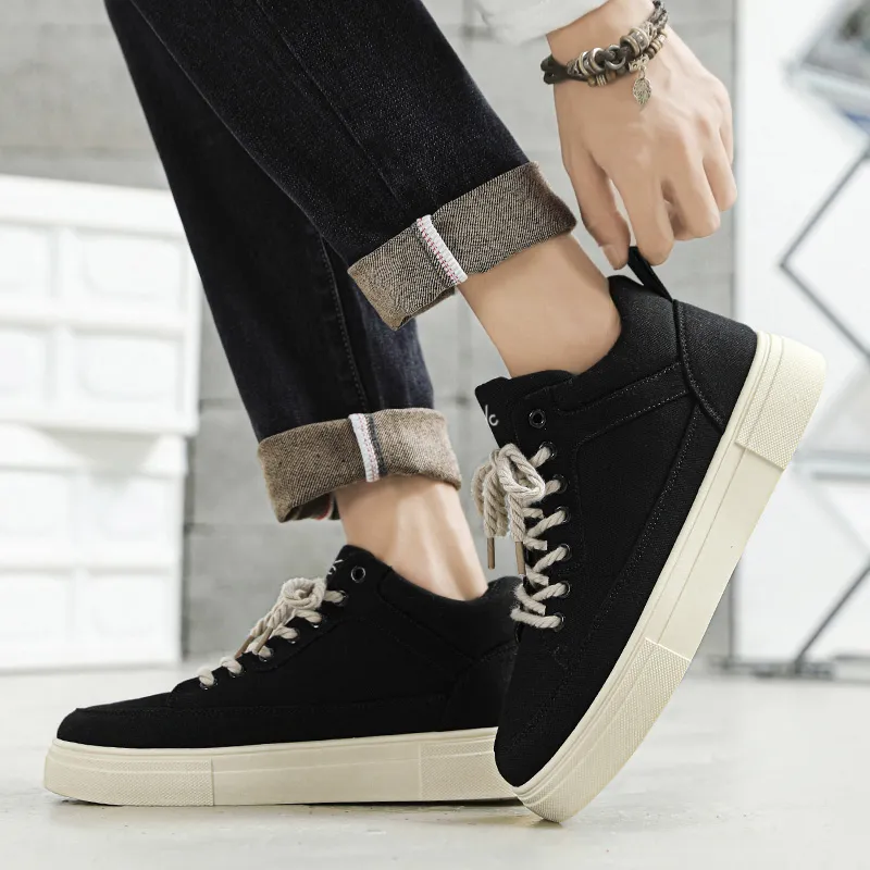 Colorful Creations Slip Resistant, Abrasion Resistant, Breathable, Height Increasing Mid Top Canvas Shoes Men's-7