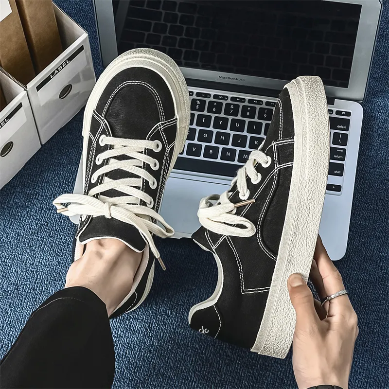 Colorful Creations Wear resistant, Lightweight, Breathable, And Non slip. Low Top Canvas Shoes Men's-3