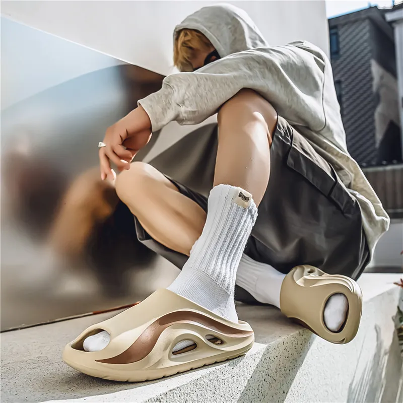 Colorful Creations EVA Slip Resistant Abrasion Resistant Quiet Slide Slippers Men's-21