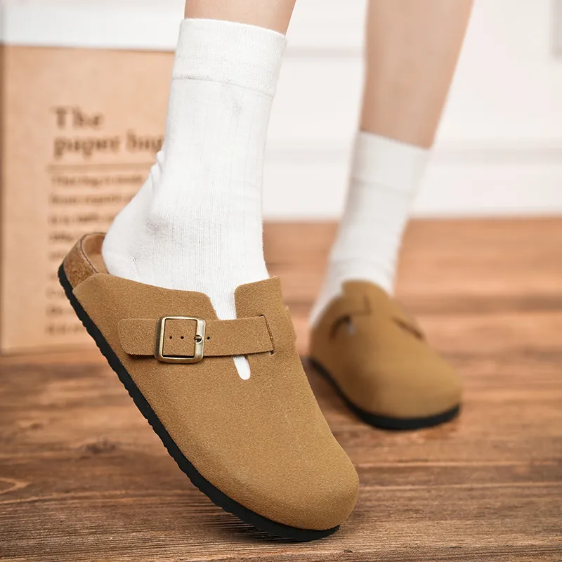 Colorful Creations Cork Sole Odor Resistant Abrasion Resistant Slip Resistant Closed Toe Slippers Unisex-3
