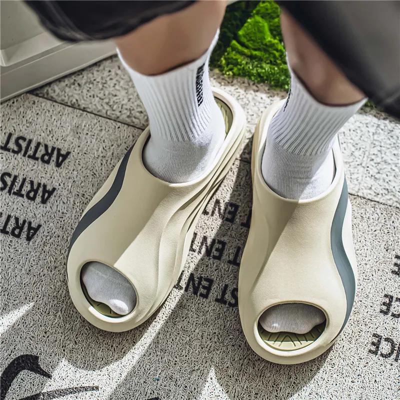 Colorful Creations EVA Slip Resistant Abrasion Resistant Quiet Slide Slippers Men's-16