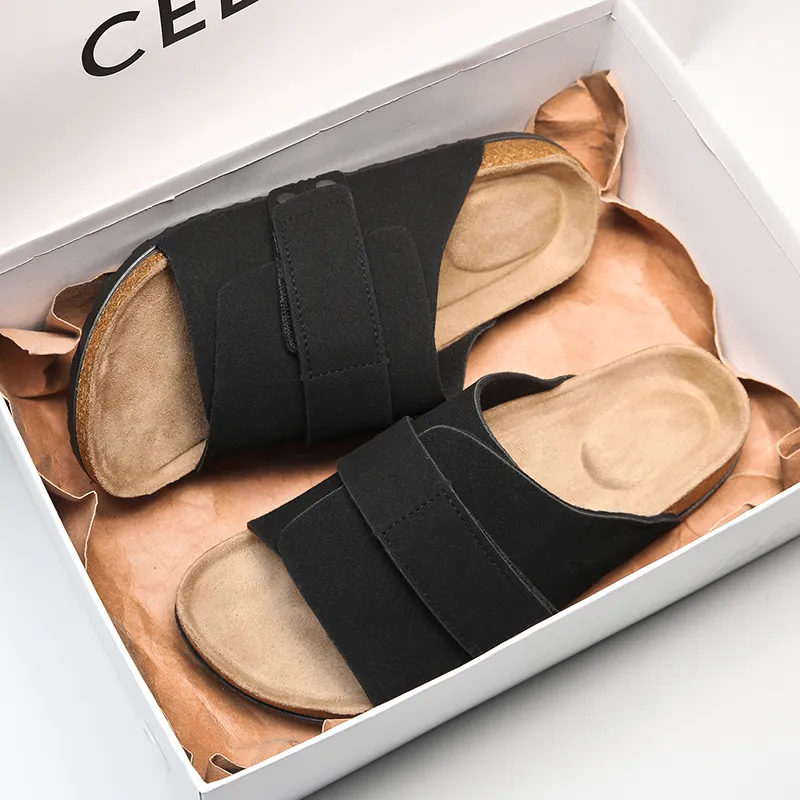 Colorful Creations Cork Sole Massage Slip Resistant Odor Resistant Quiet Slide Slippers Unisex-15