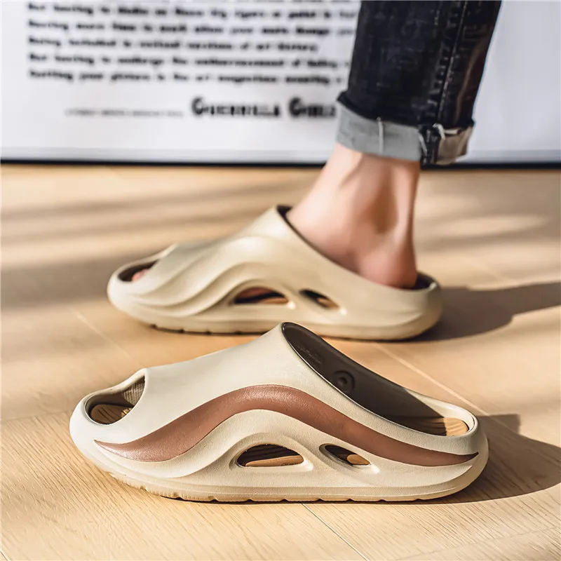 Colorful Creations EVA Slip Resistant Abrasion Resistant Quiet Slide Slippers Men's-22