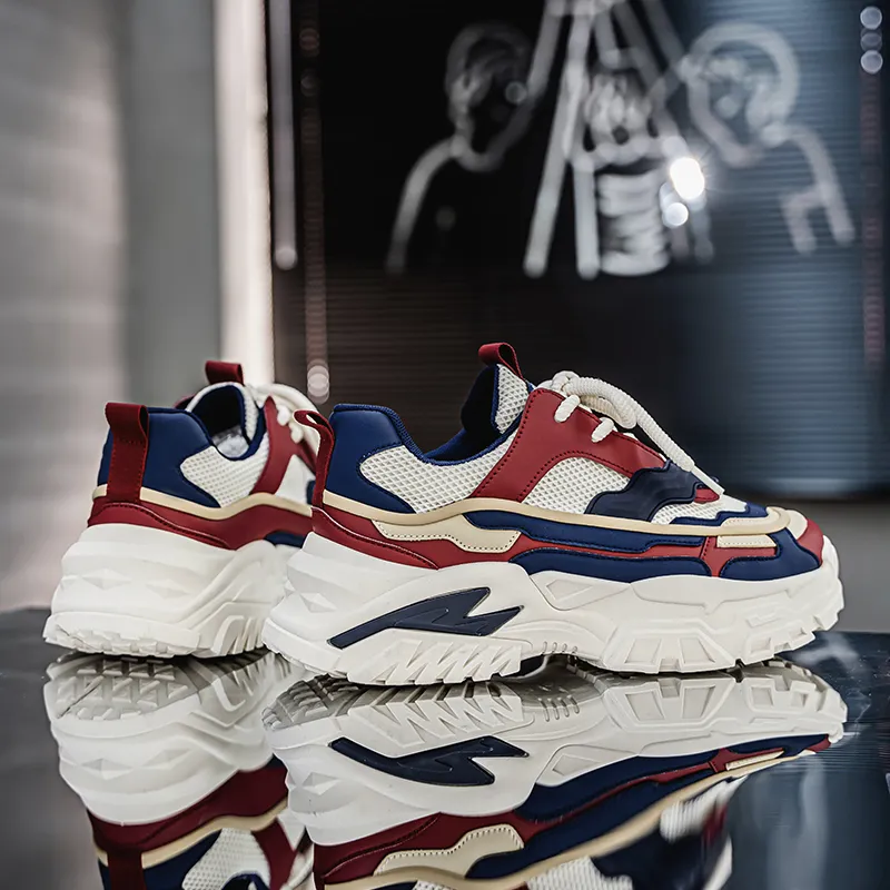 Colorful Creations Height Increasing Abrasion Resistant Lightweight Slip Resistant Low Top Chunky Sneakers Men's-3