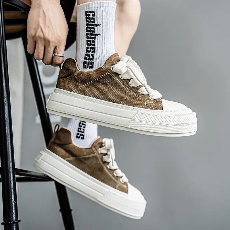 Colorful Creations Slip Resistant, Abrasion Resistant, Breathable, Height Increasing Low Top Canvas Shoes Men's Box-7