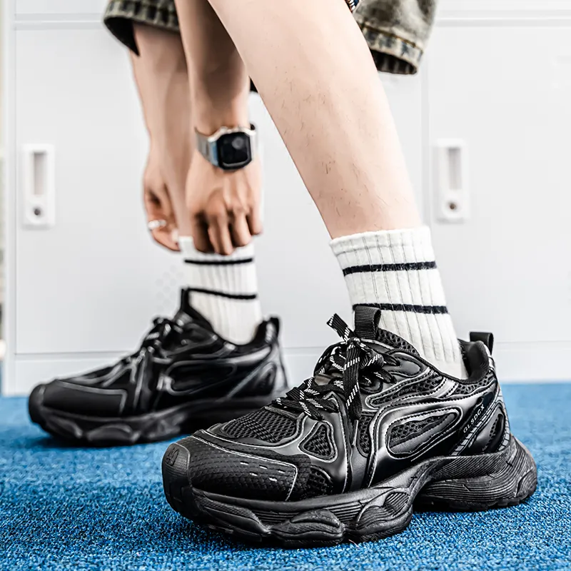 Colorful Creations Slip Resistant, Abrasion Resistant, Breathable, Height Increasing Low Top Chunky Sneakers Men's-20