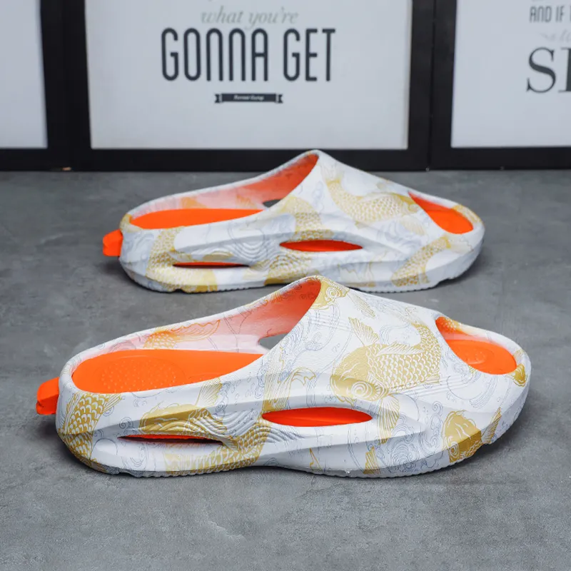 Colorful Creations EVA Quiet Slip Resistant Odor Resistant Abrasion Resistant Slide Slippers Men's Box-9